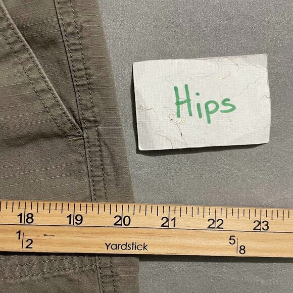 Calvin Klein Capris Size 8 Baggy Green Cropped Pants Jeans Ripstop Y2K Gorpcore - Picture 9 of 12